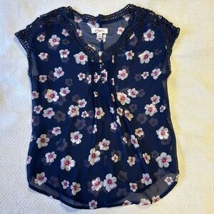 Candie’s Sheer Floral Top